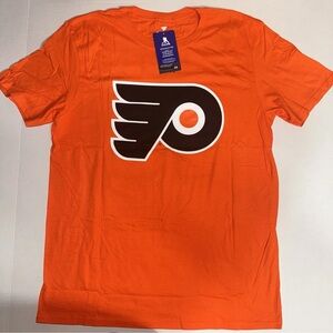 NHL Fanatics Carter Hart Men’s Large Philadelphia Flyers Team T-Shirt Orange